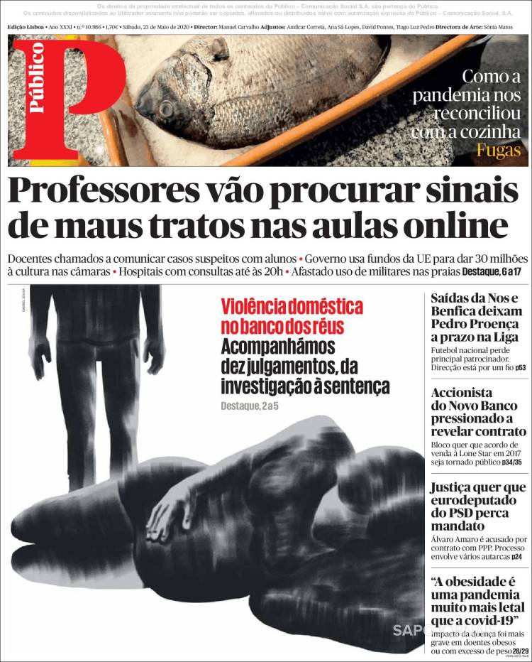 Portada de Público (Portugal)