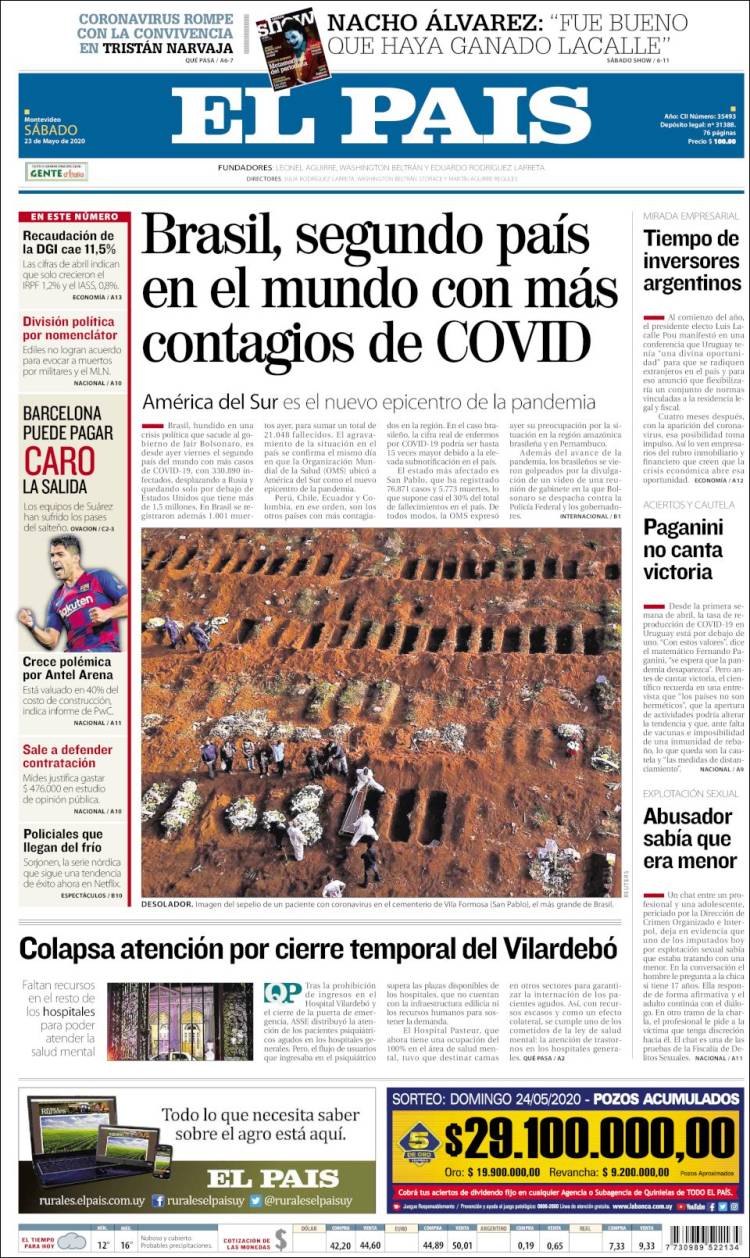 Portada de El País (Uruguay)