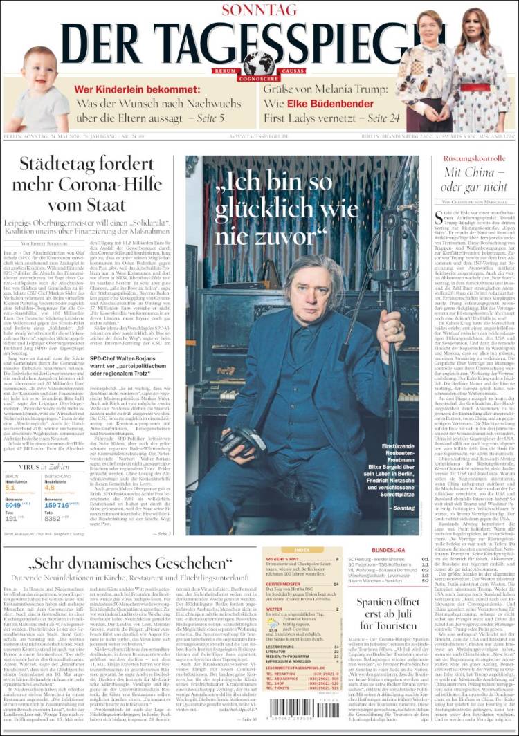 Portada de Der Tagesspiegel (Alemania)