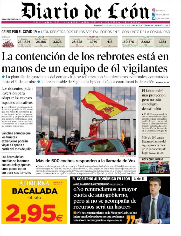 Portada de Diario de León (España)