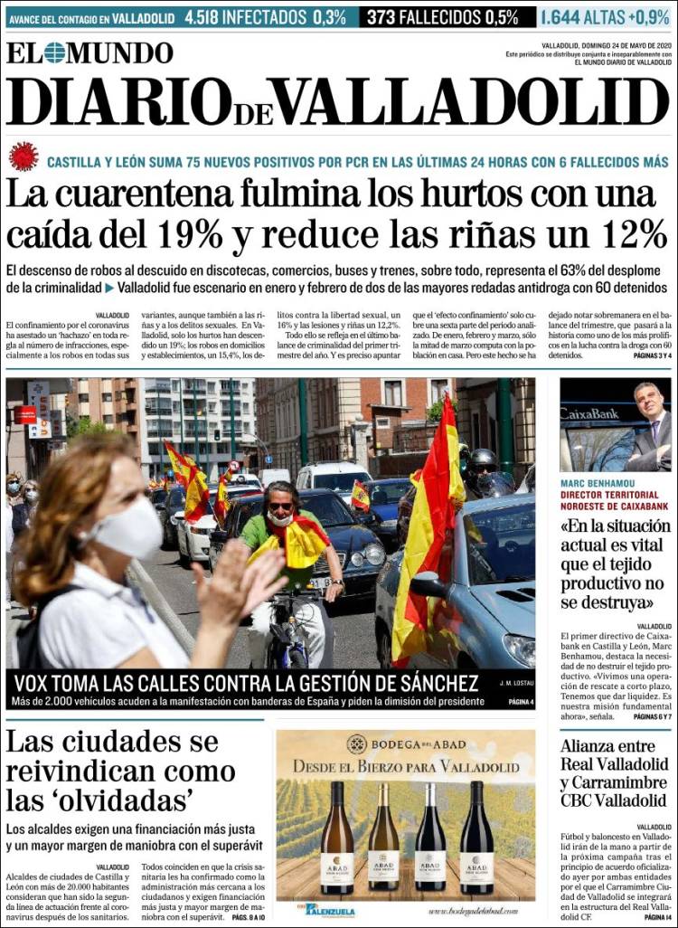 Portada de Diario de Valladolid (Spain)