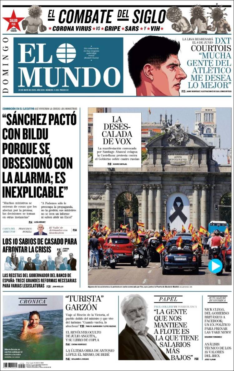 Portada de El Mundo (España)