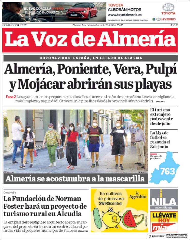 Portada de La Voz de Almería (Spain)