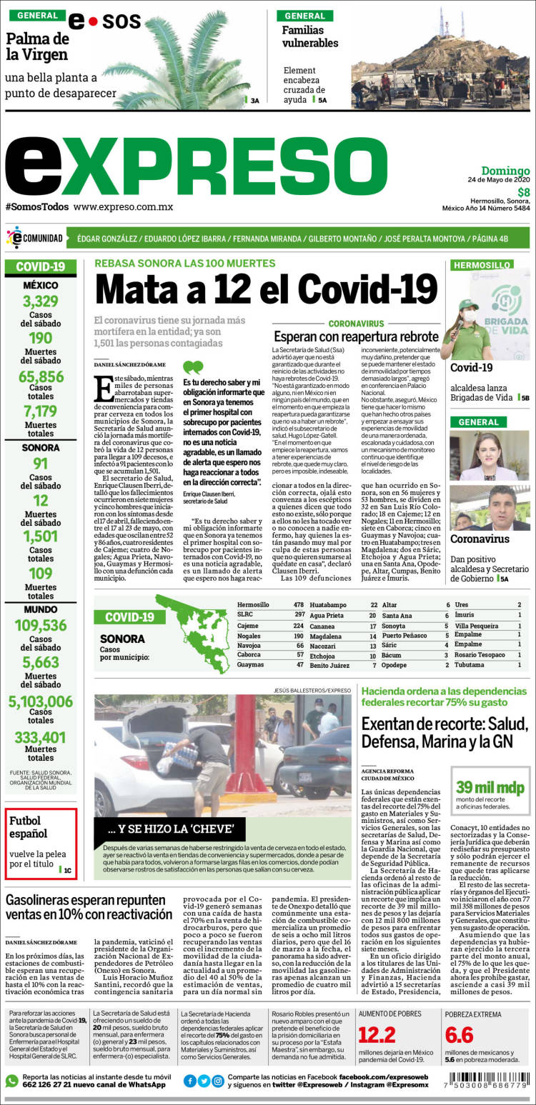 Portada de Expreso (México)