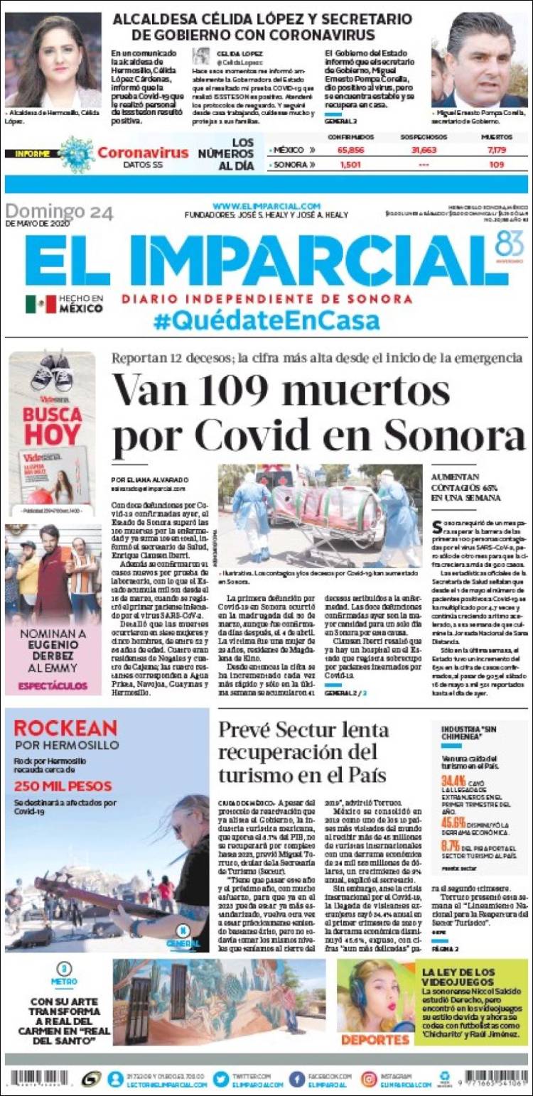 Portada de El Imparcial (México)