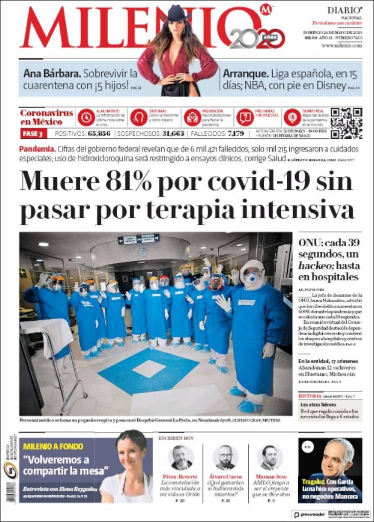 Portada de Milenio (México)