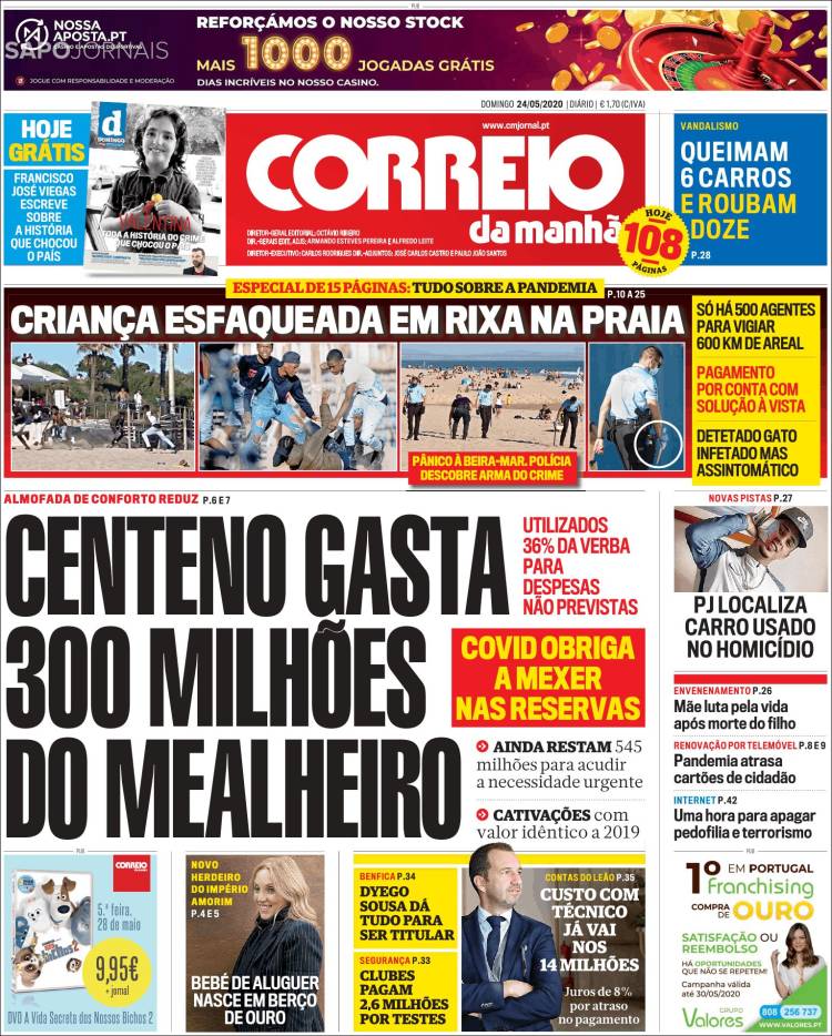 Portada de Correio da Manhã (Portugal)