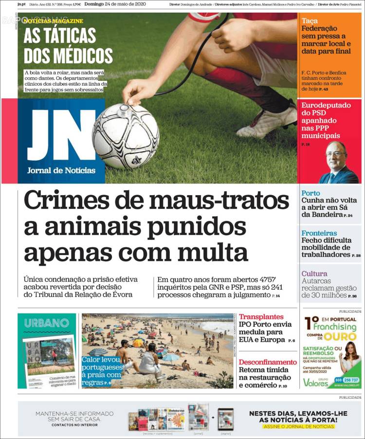 Portada de Jornal de Notícias (Portugal)
