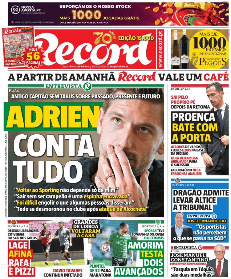 Portada de Record (Portugal)