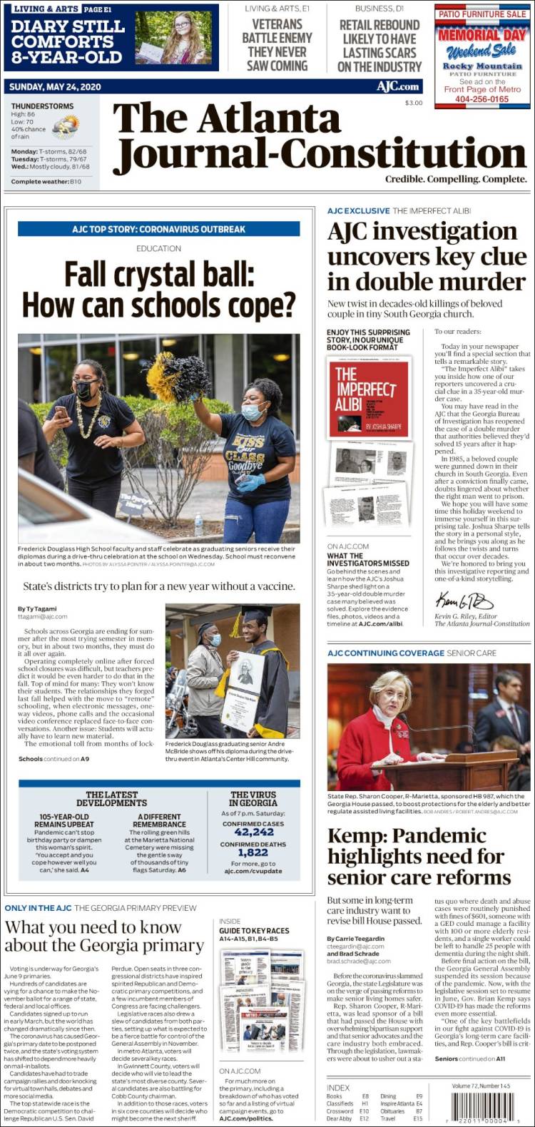 Portada de The Atlanta Journal-Constitution (USA)