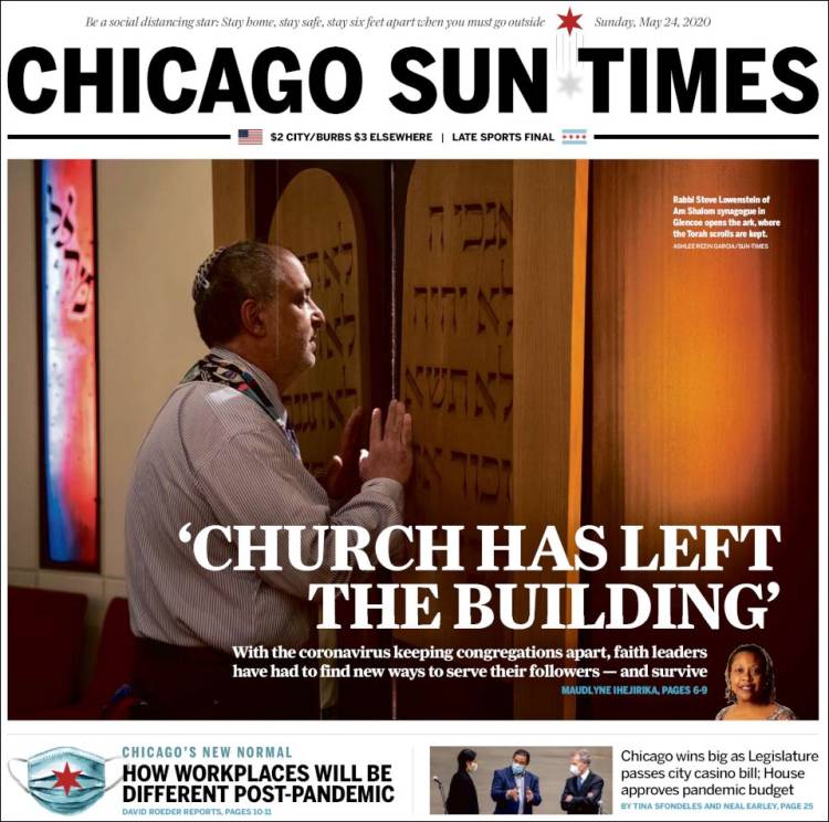 Portada de Chicago Sun-Times (USA)