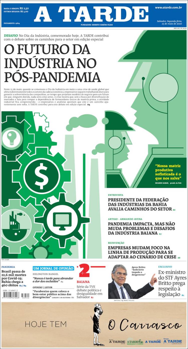 Portada de Diário A Tarde (Brasil)