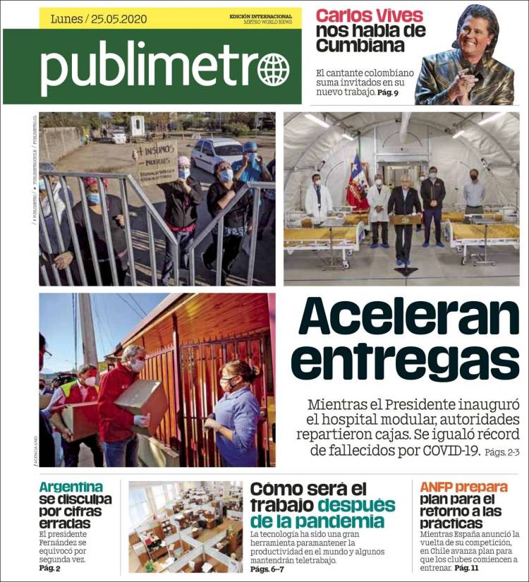 Portada de Publimetro (Chile)