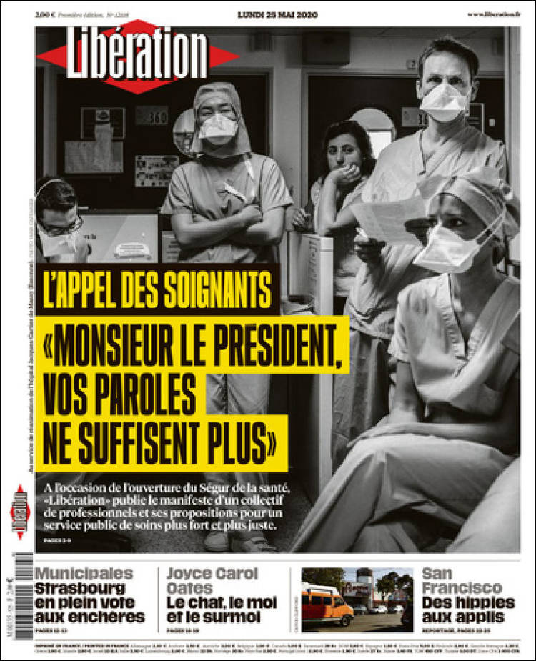 Portada de Libération (Francia)