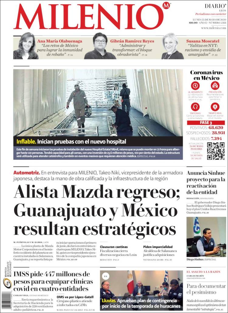 Portada de Milenio de León (México)