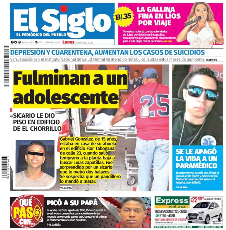 Portada de El Siglo (Panam&aacute;)