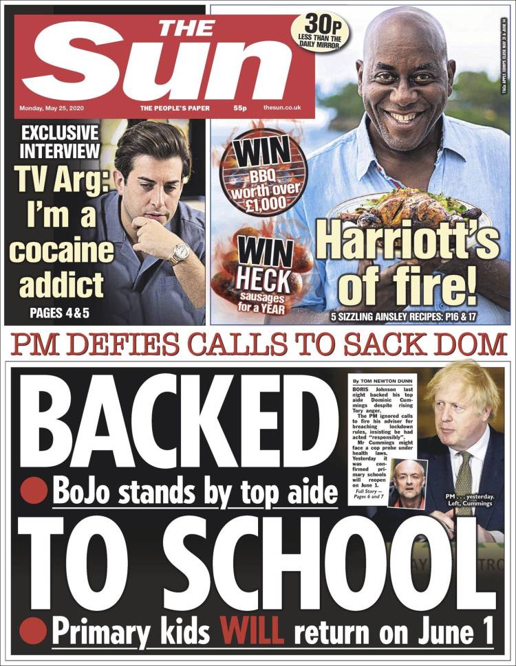 Portada de The Sun (Reino Unido)
