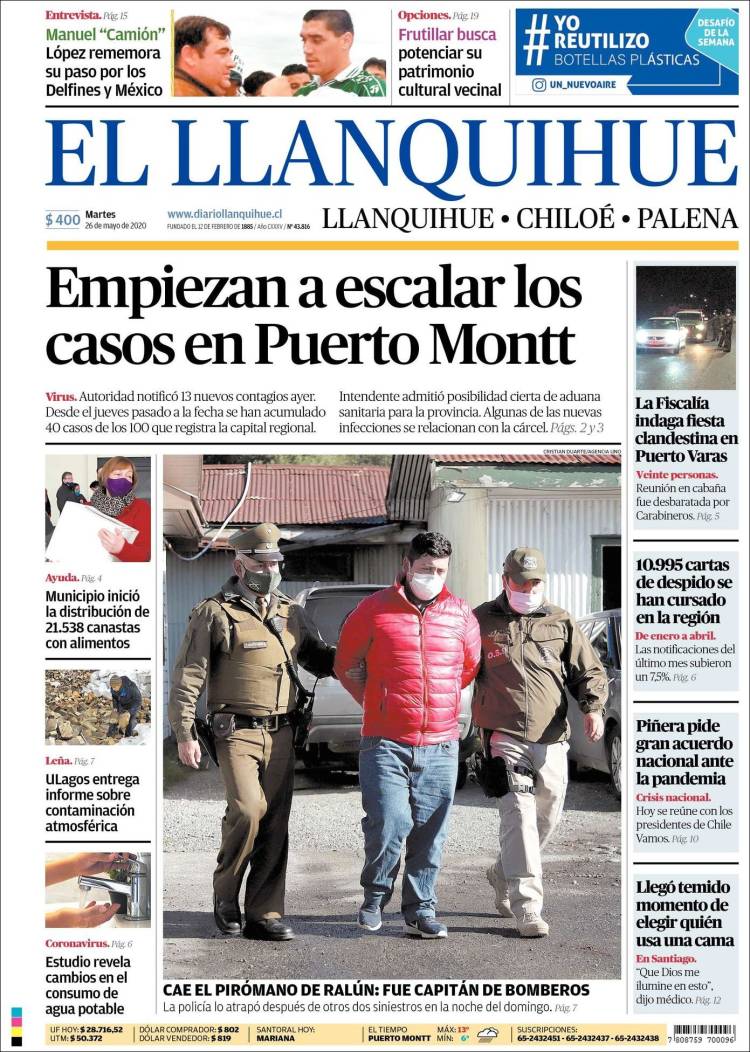 Portada de El Llanquihue (Chile)