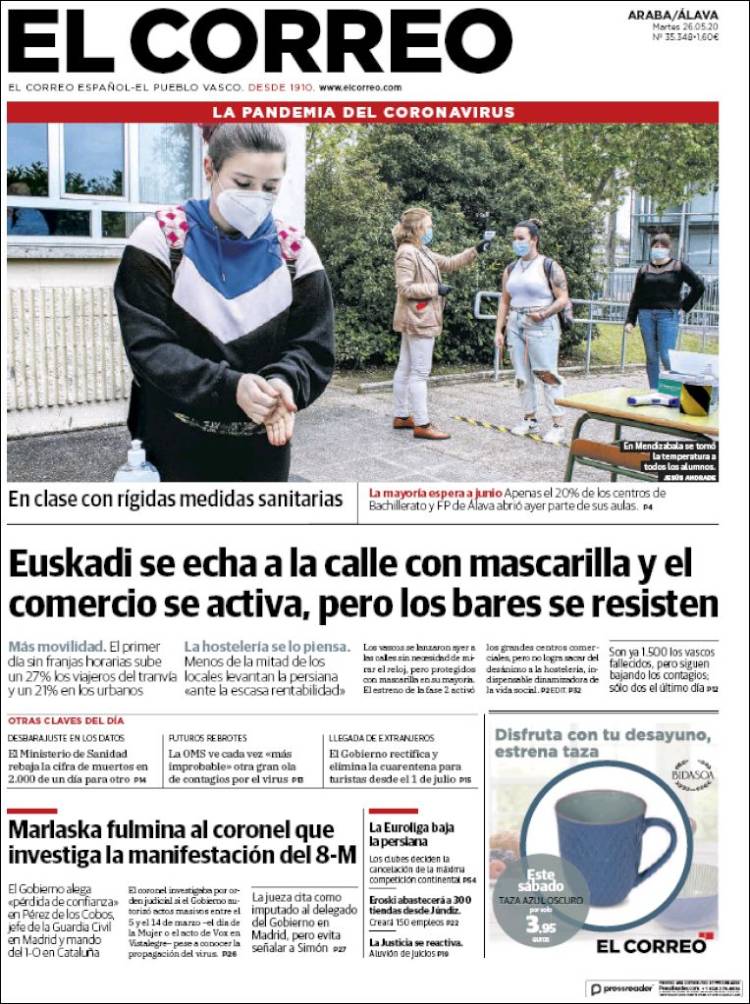 Portada de El Correo - Álava (Espa&ntilde;a)