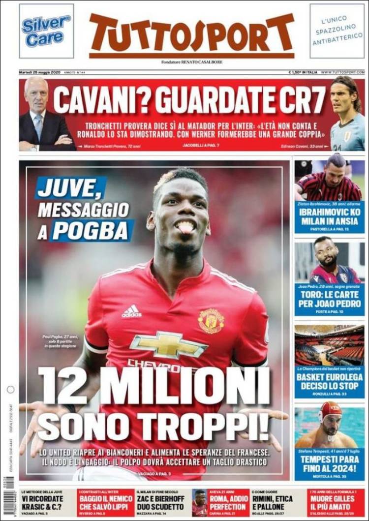 Portada de Tuttosport (Italia)