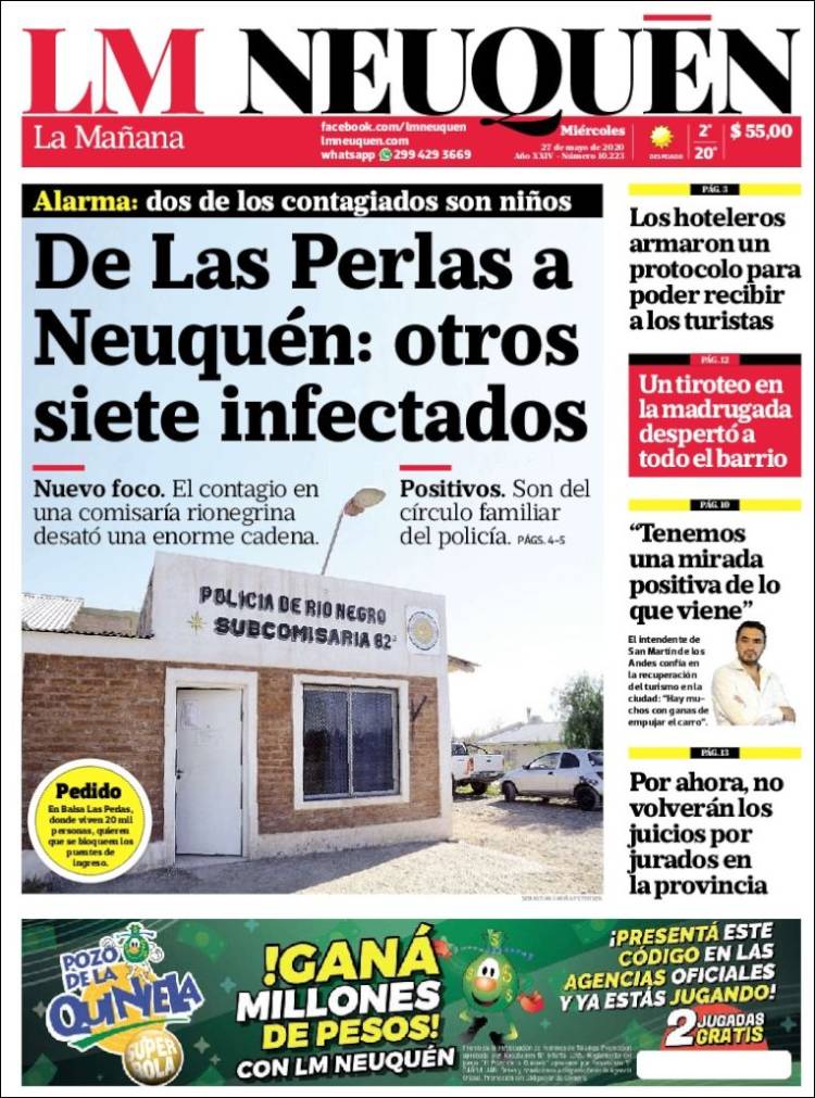 Portada de La Mañanade Neuquén (Argentina)