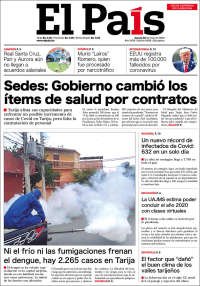 Portada de El País (Bolivia)