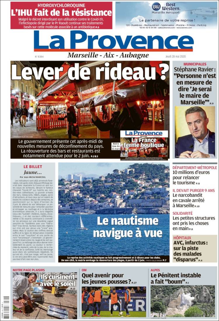 Portada de La Provence (Francia)