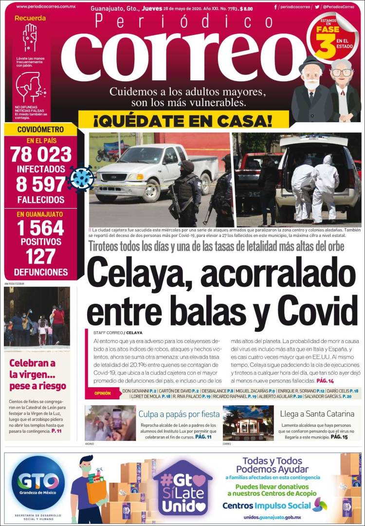 Portada de Correo - El diario del Estado de Guanajuato (México)