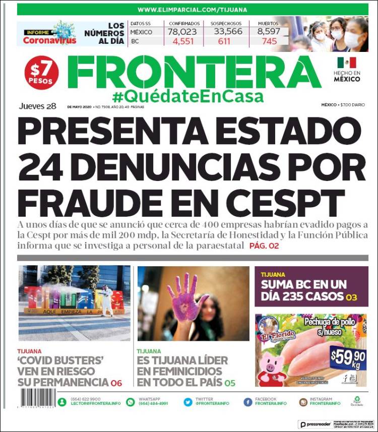 Portada de Frontera (México)