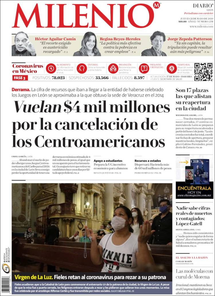 Portada de Milenio de León (México)