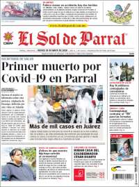 Portada de El Sol de Parral (México)