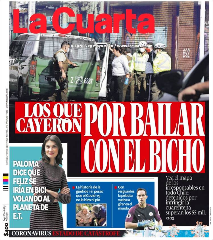 Portada de La Cuarta (Chile)