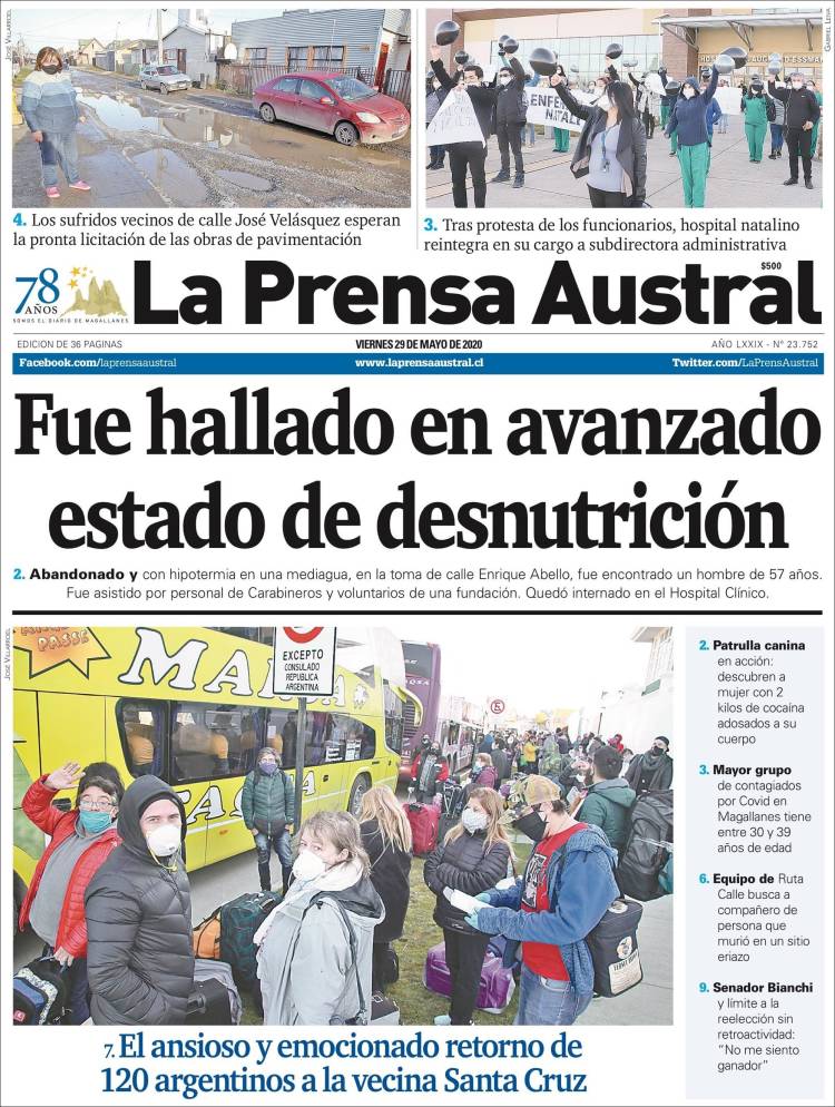 Portada de El Magallanes (Chile)