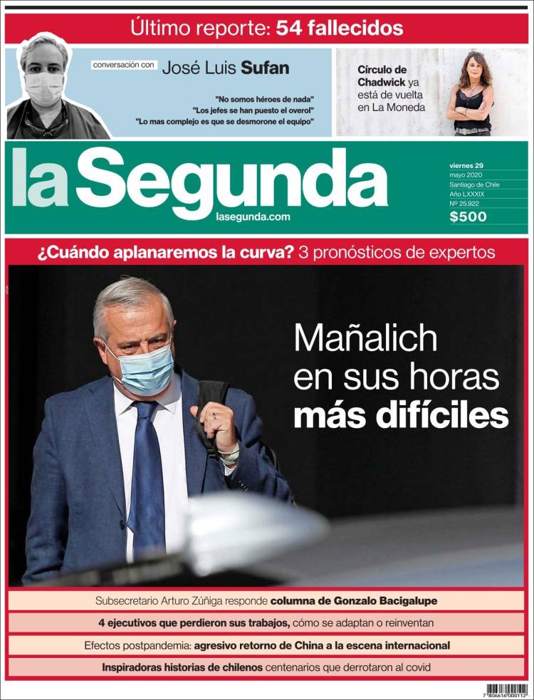 Portada de La Segunda (Chile)