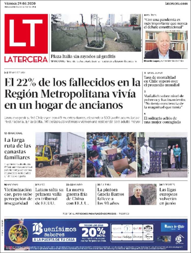 Portada de La Tercera (Chile)