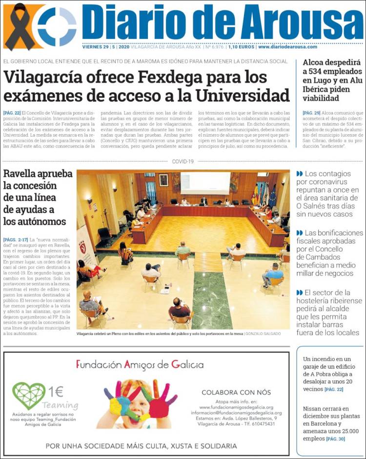 Portada de Diario de Arousa (Espa&ntilde;a)