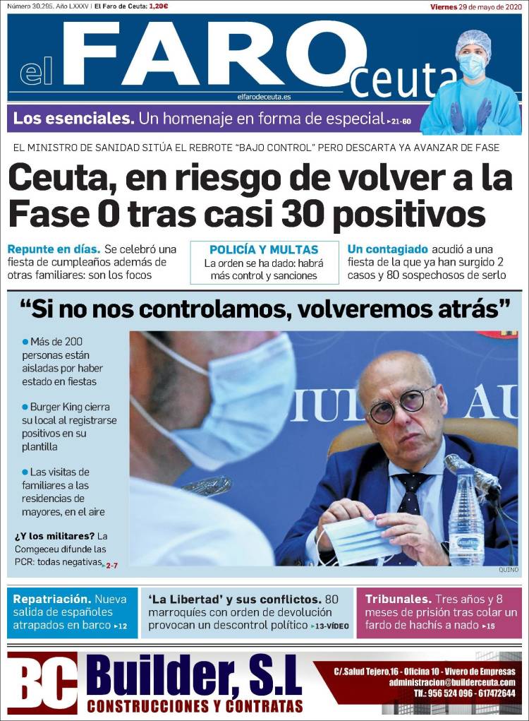 Portada de El Faro de Ceuta (Espa&ntilde;a)