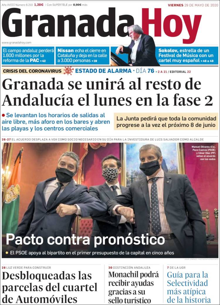 Portada de Granada Hoy (Espa&ntilde;a)
