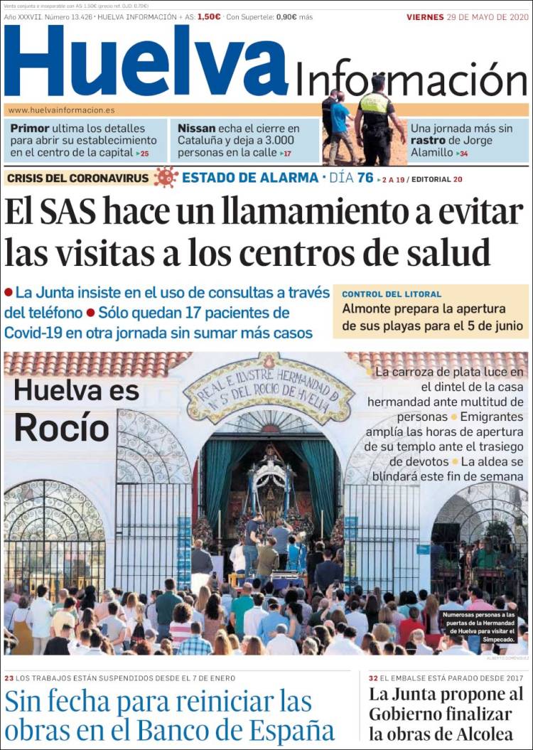 Portada de Huelva Información (Spain)