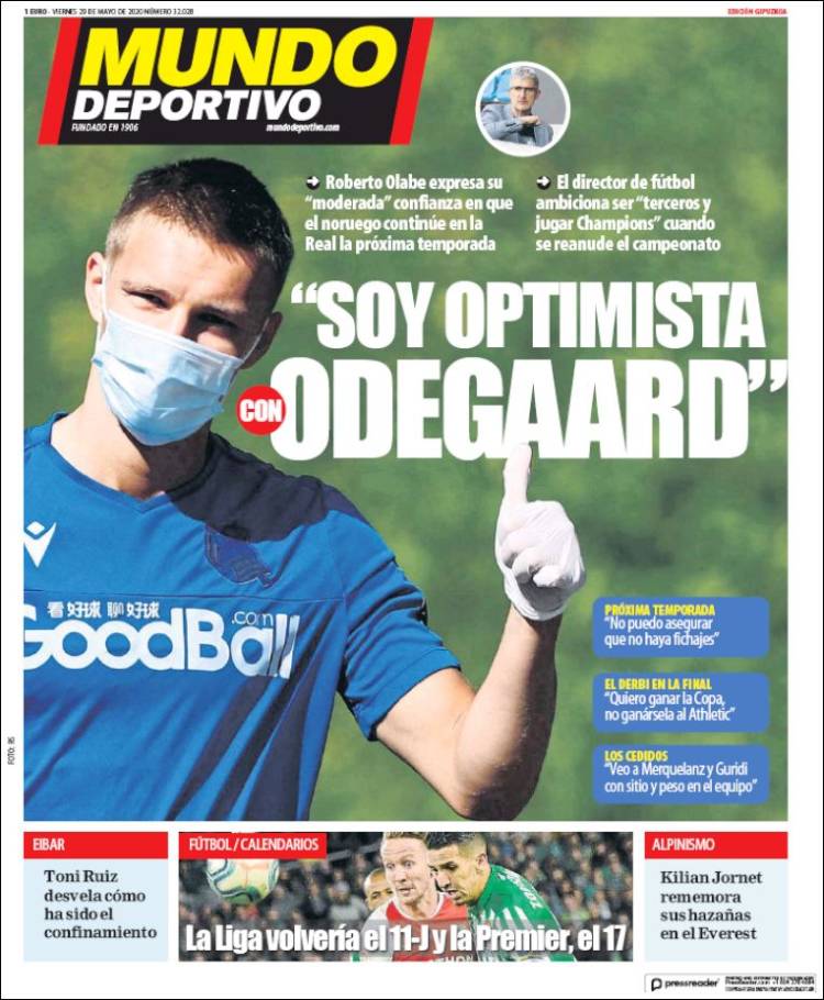 Portada de Mundo Deportivo Gipuzkoa (Espa&ntilde;a)