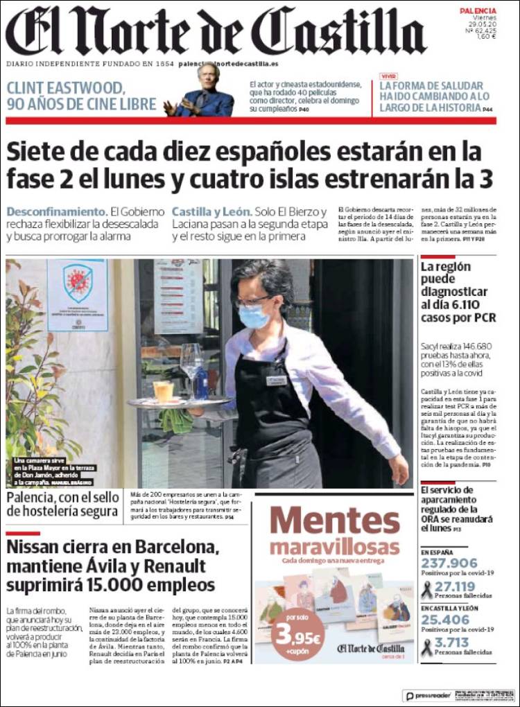 Portada de Norte de Castilla - Palencia (Espa&ntilde;a)