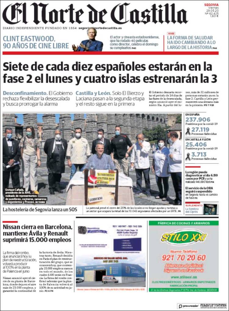 Portada de Norte de Castilla - Segovia (Espa&ntilde;a)