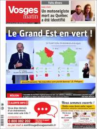 Portada de Vosges Matin (Francia)