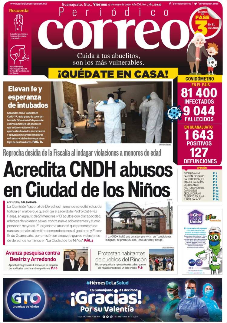 Portada de Correo - El diario del Estado de Guanajuato (Mexico)