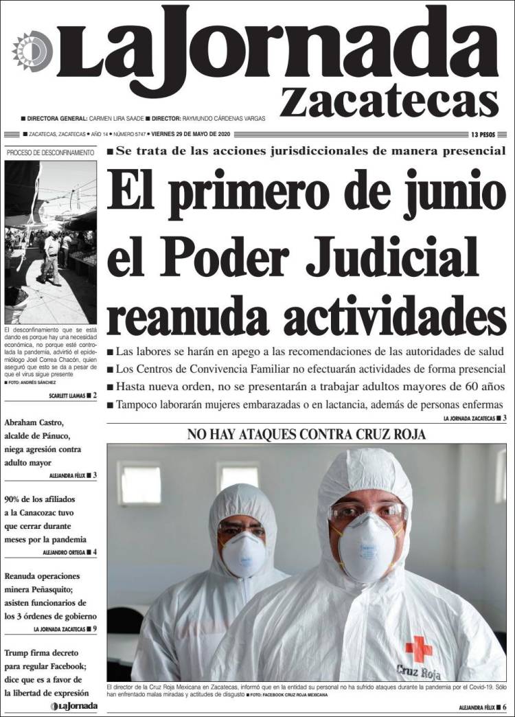 Portada de Jornada de Zacatecas (México)