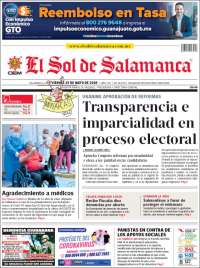 Portada de El Sol de Salamanca (México)