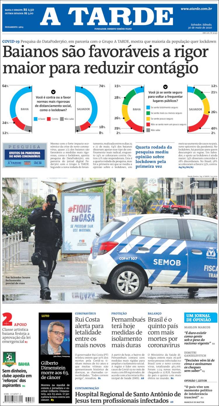 Portada de Diário A Tarde (Brasil)