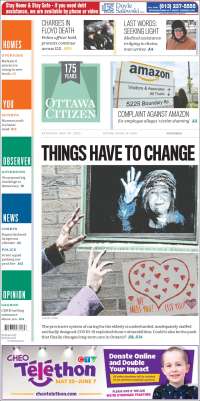 Portada de Ottawa Citizen (Canadá)