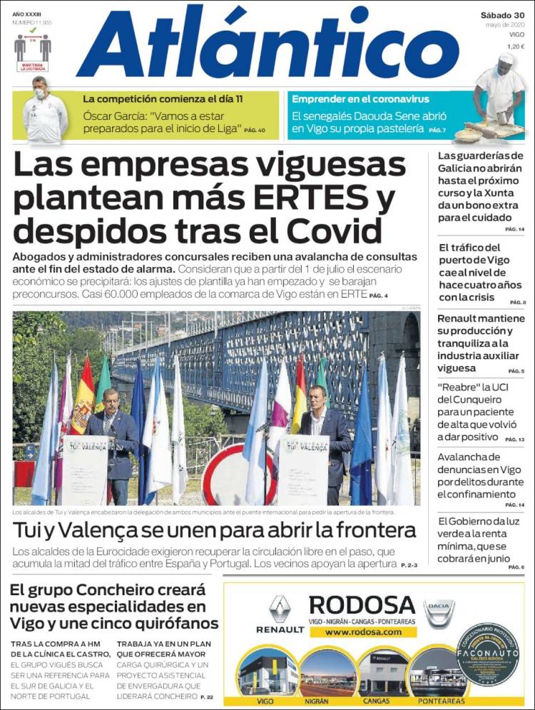 Portada de Atlántico Diario (España)