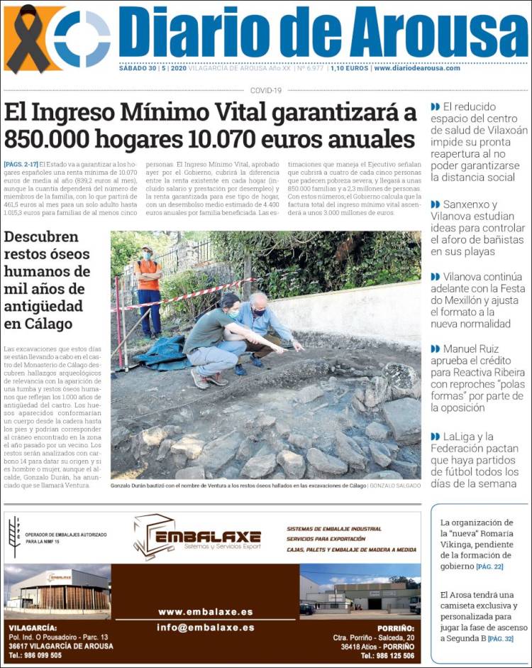 Portada de Diario de Arousa (España)